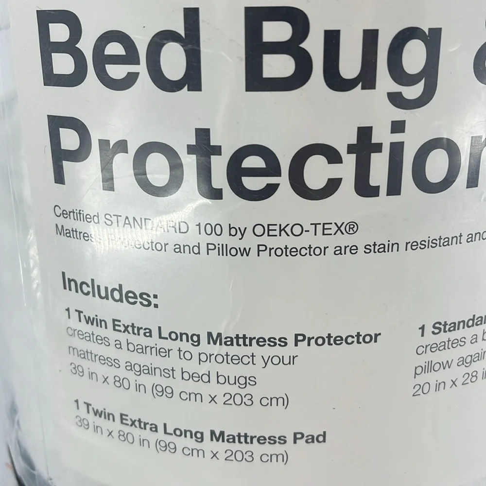 SALT Bed Bug & Allergy Protection Kit TXL Twin X-Long White NEW